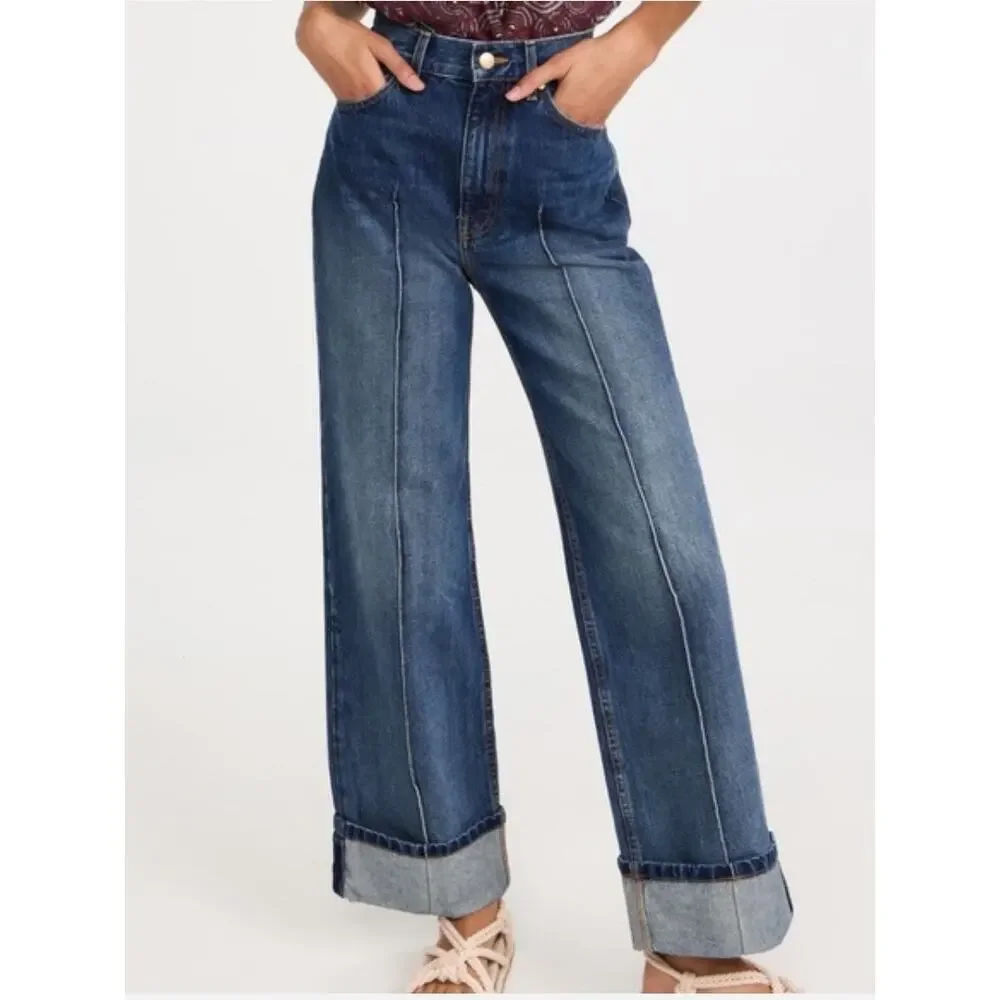 Ulla Johnson Genevieve Jeans Cuffed Hem Size 26 - Picture 1 of 9